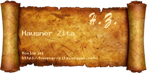 Hausner Zita névjegykártya